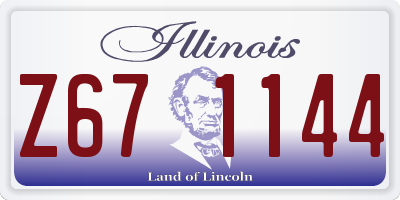 IL license plate Z671144