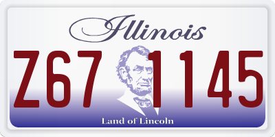 IL license plate Z671145