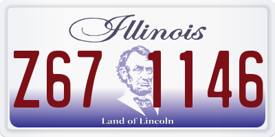 IL license plate Z671146
