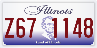 IL license plate Z671148