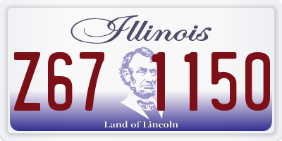 IL license plate Z671150