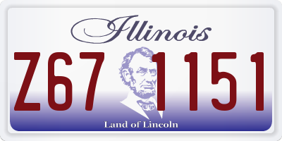 IL license plate Z671151