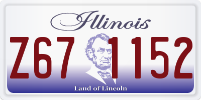 IL license plate Z671152