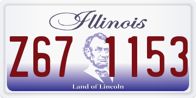 IL license plate Z671153