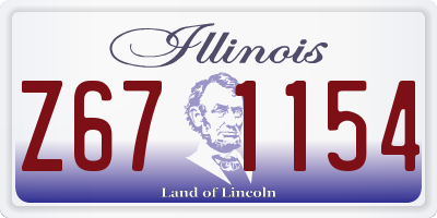 IL license plate Z671154