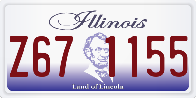 IL license plate Z671155