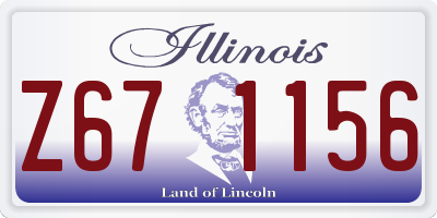 IL license plate Z671156