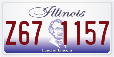 IL license plate Z671157