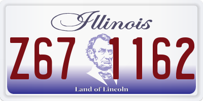 IL license plate Z671162