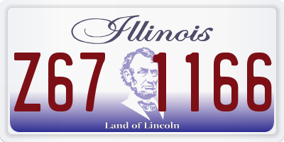 IL license plate Z671166