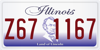 IL license plate Z671167