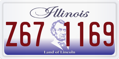 IL license plate Z671169