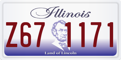 IL license plate Z671171