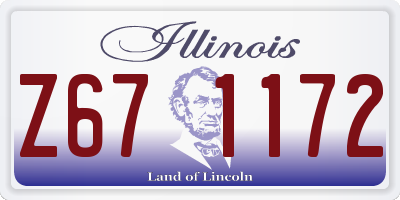 IL license plate Z671172