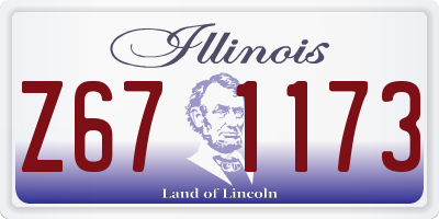 IL license plate Z671173