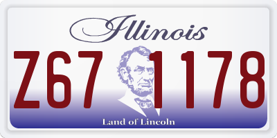 IL license plate Z671178