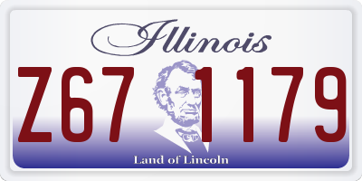 IL license plate Z671179