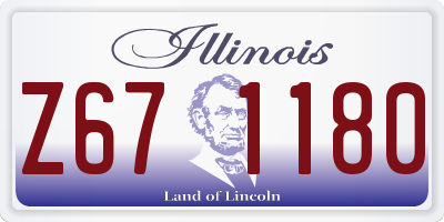 IL license plate Z671180