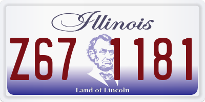 IL license plate Z671181