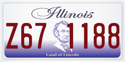 IL license plate Z671188