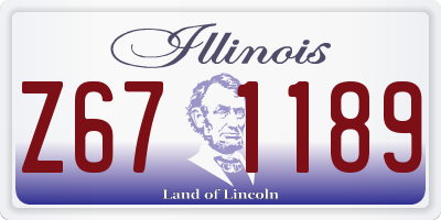 IL license plate Z671189
