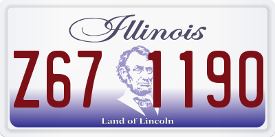 IL license plate Z671190