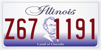 IL license plate Z671191