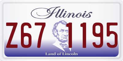 IL license plate Z671195