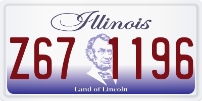 IL license plate Z671196