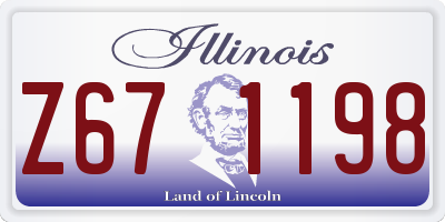 IL license plate Z671198