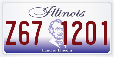 IL license plate Z671201