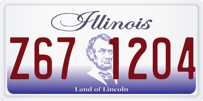 IL license plate Z671204