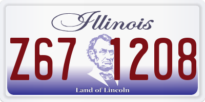 IL license plate Z671208