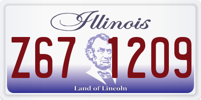 IL license plate Z671209