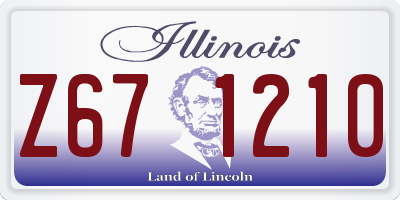 IL license plate Z671210