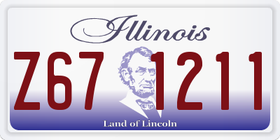 IL license plate Z671211