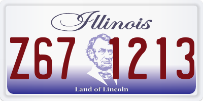 IL license plate Z671213