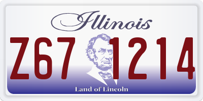 IL license plate Z671214