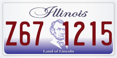 IL license plate Z671215