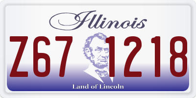 IL license plate Z671218