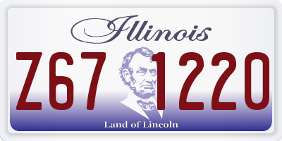 IL license plate Z671220