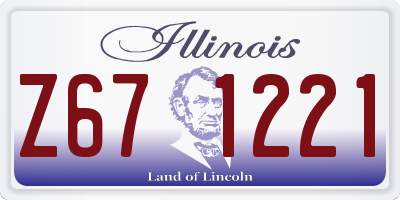 IL license plate Z671221
