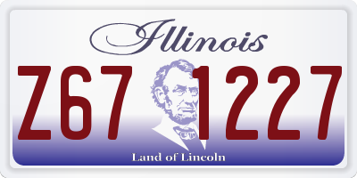 IL license plate Z671227