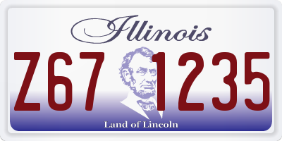 IL license plate Z671235