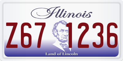 IL license plate Z671236