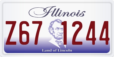 IL license plate Z671244