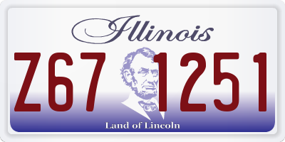 IL license plate Z671251