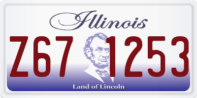 IL license plate Z671253