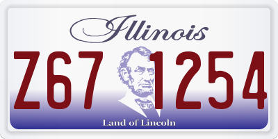 IL license plate Z671254