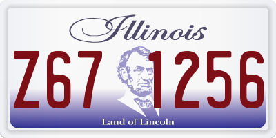 IL license plate Z671256